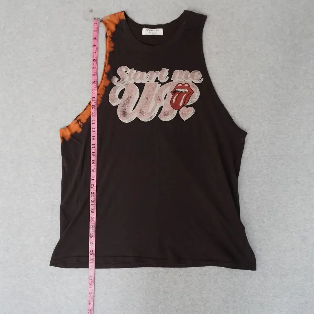 Free People x Daydreamer Rolling Stones Start Me Up Tank Top Large